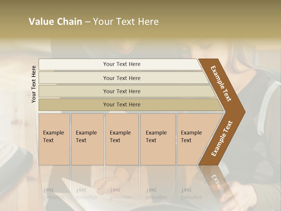 Woman Showing Work To Man PowerPoint Template