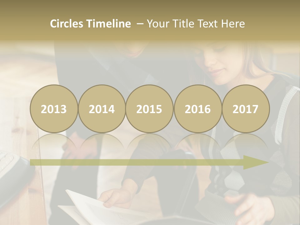 Woman Showing Work To Man PowerPoint Template