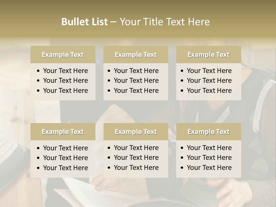 Woman Showing Work To Man PowerPoint Template