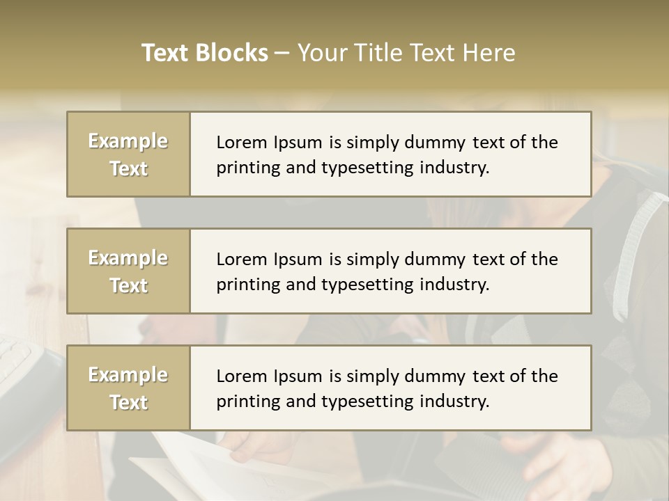 Woman Showing Work To Man PowerPoint Template