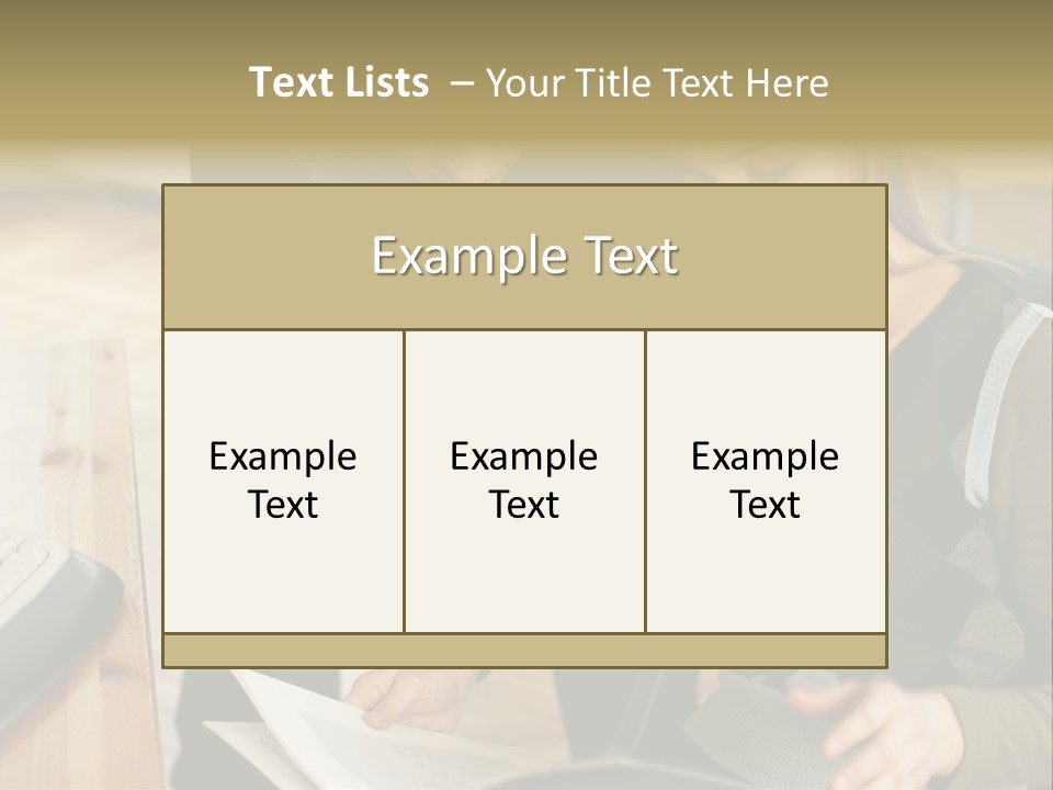 Woman Showing Work To Man PowerPoint Template