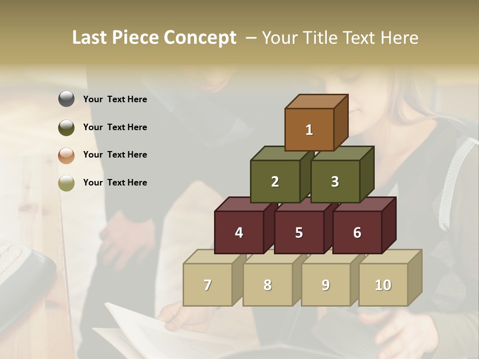 Woman Showing Work To Man PowerPoint Template
