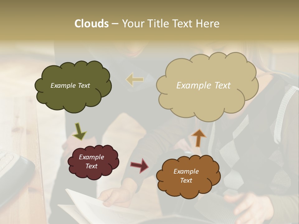 Woman Showing Work To Man PowerPoint Template