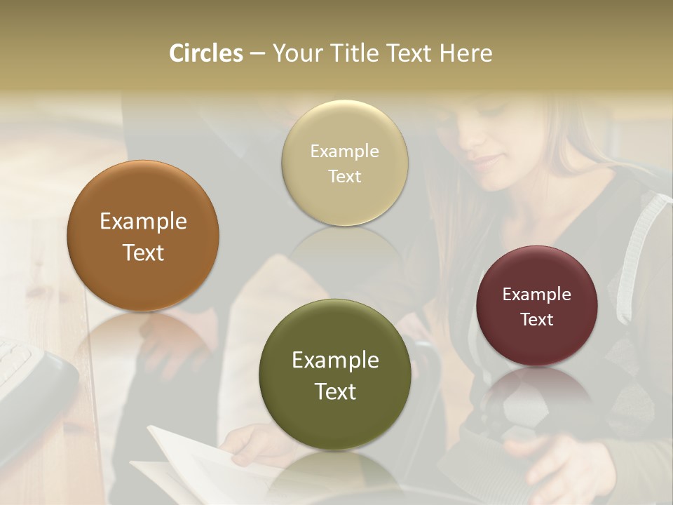 Woman Showing Work To Man PowerPoint Template