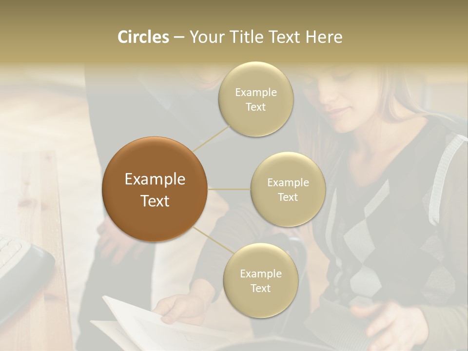 Woman Showing Work To Man PowerPoint Template