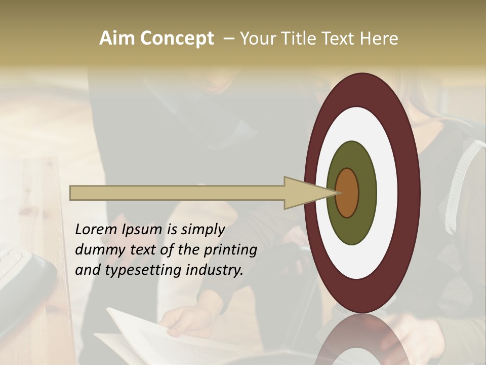 Woman Showing Work To Man PowerPoint Template