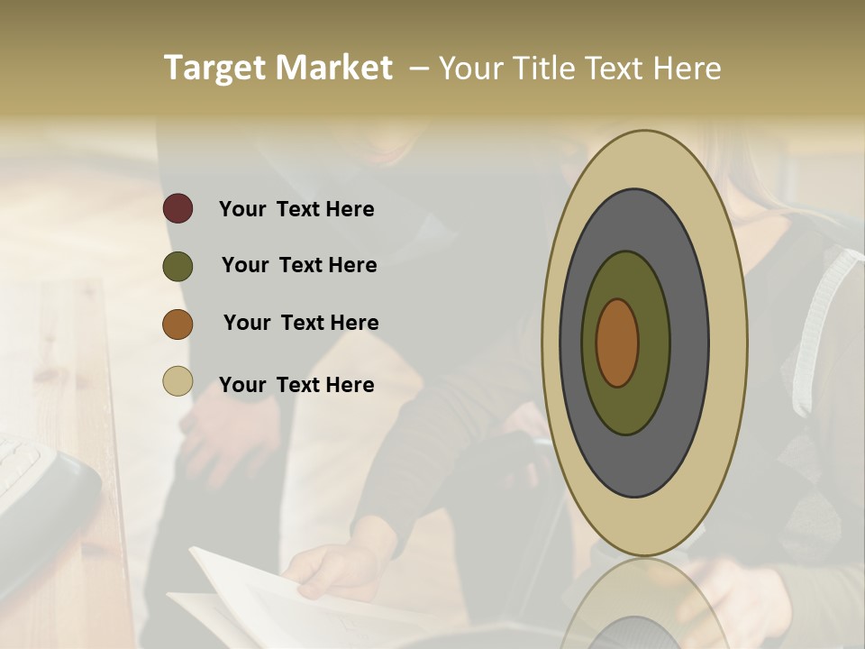 Woman Showing Work To Man PowerPoint Template