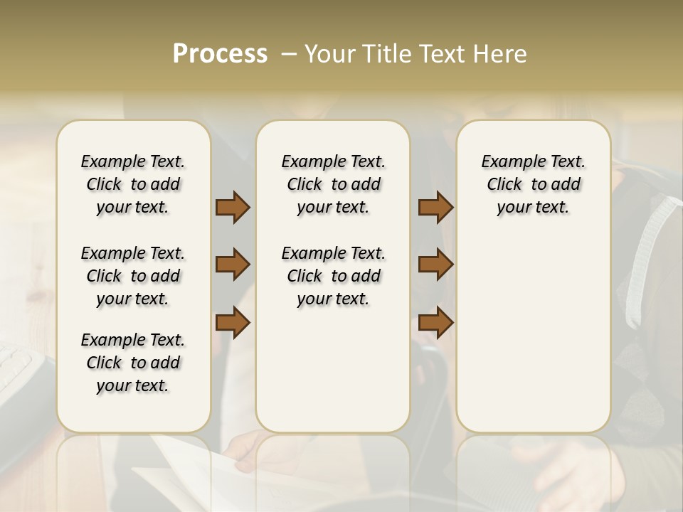 Woman Showing Work To Man PowerPoint Template