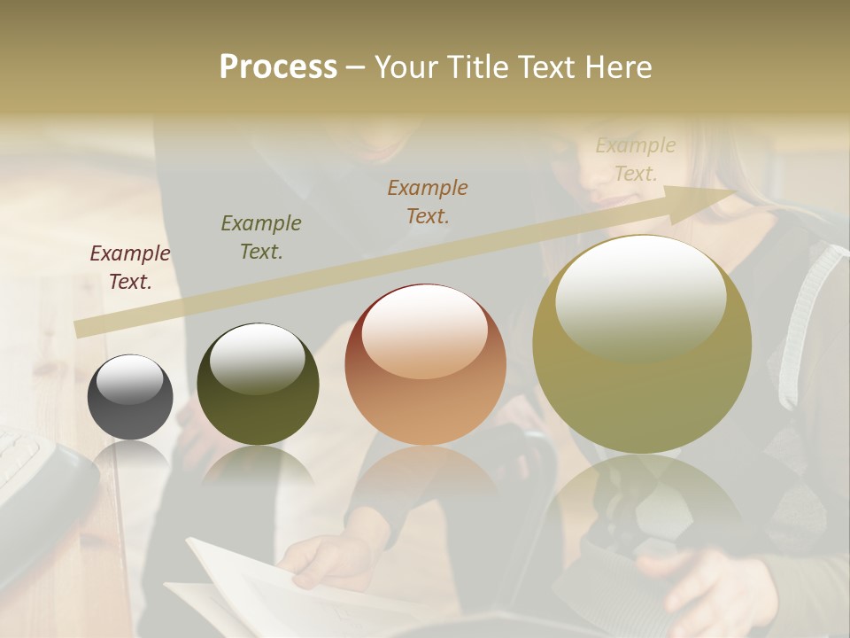 Woman Showing Work To Man PowerPoint Template