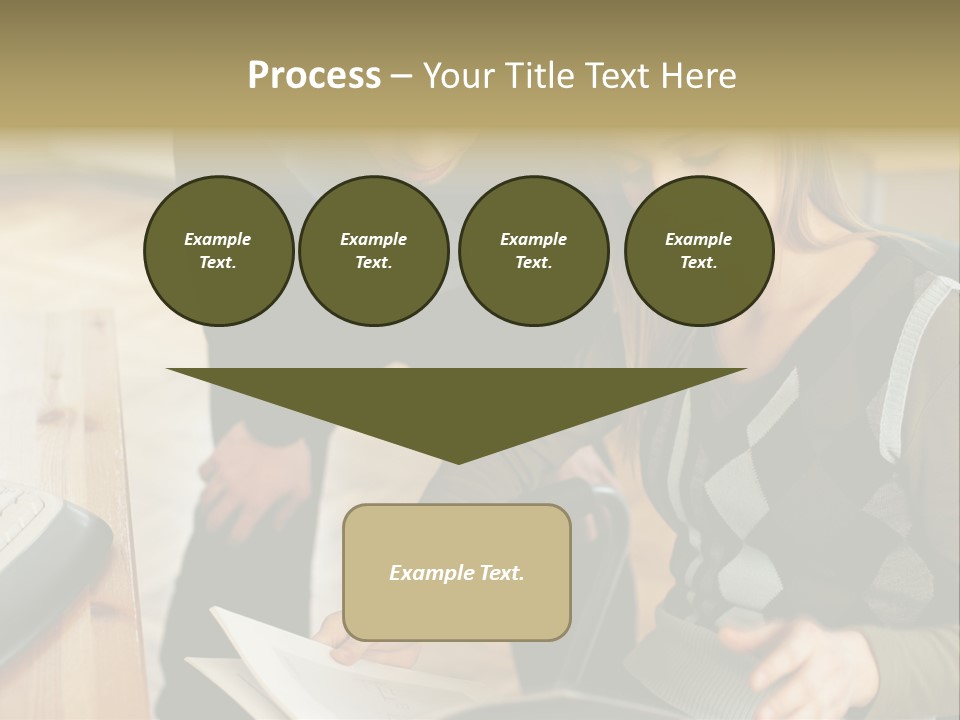 Woman Showing Work To Man PowerPoint Template
