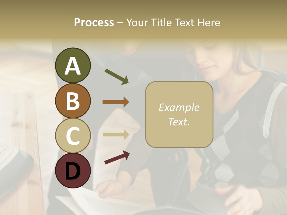 Woman Showing Work To Man PowerPoint Template