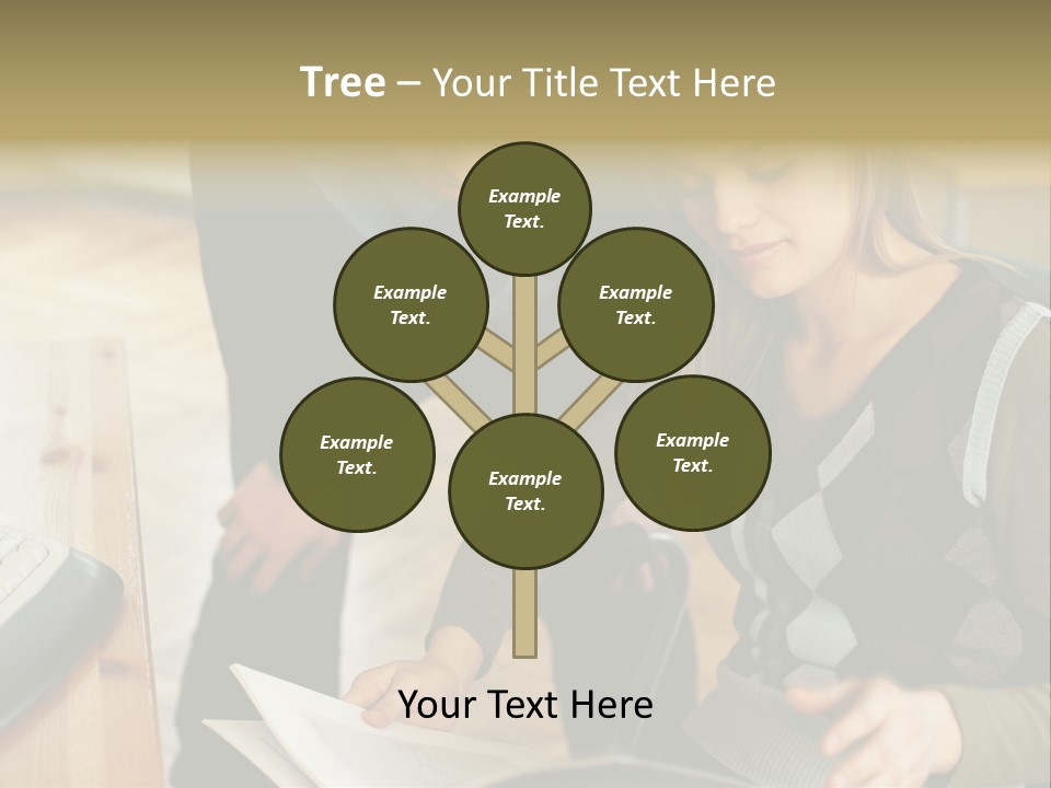 Woman Showing Work To Man PowerPoint Template