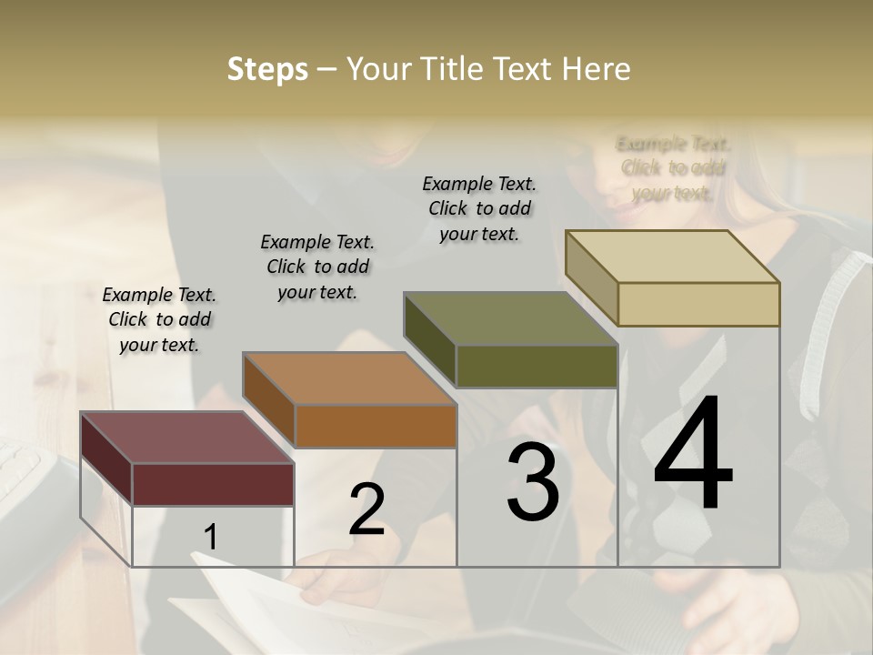 Woman Showing Work To Man PowerPoint Template