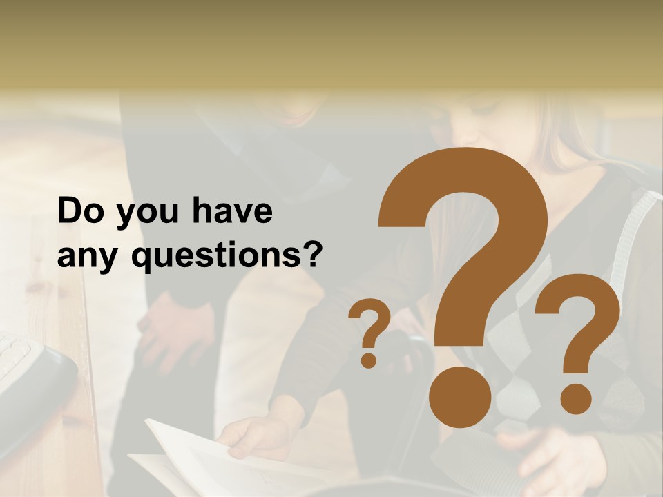 Woman Showing Work To Man PowerPoint Template