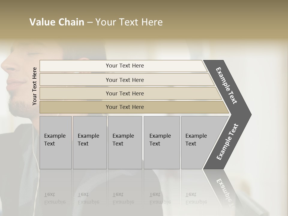 Man Enjoying His Music PowerPoint Template