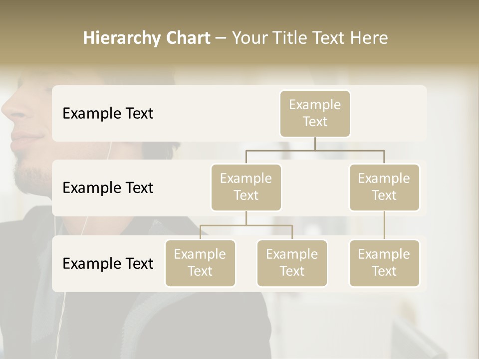 Man Enjoying His Music PowerPoint Template