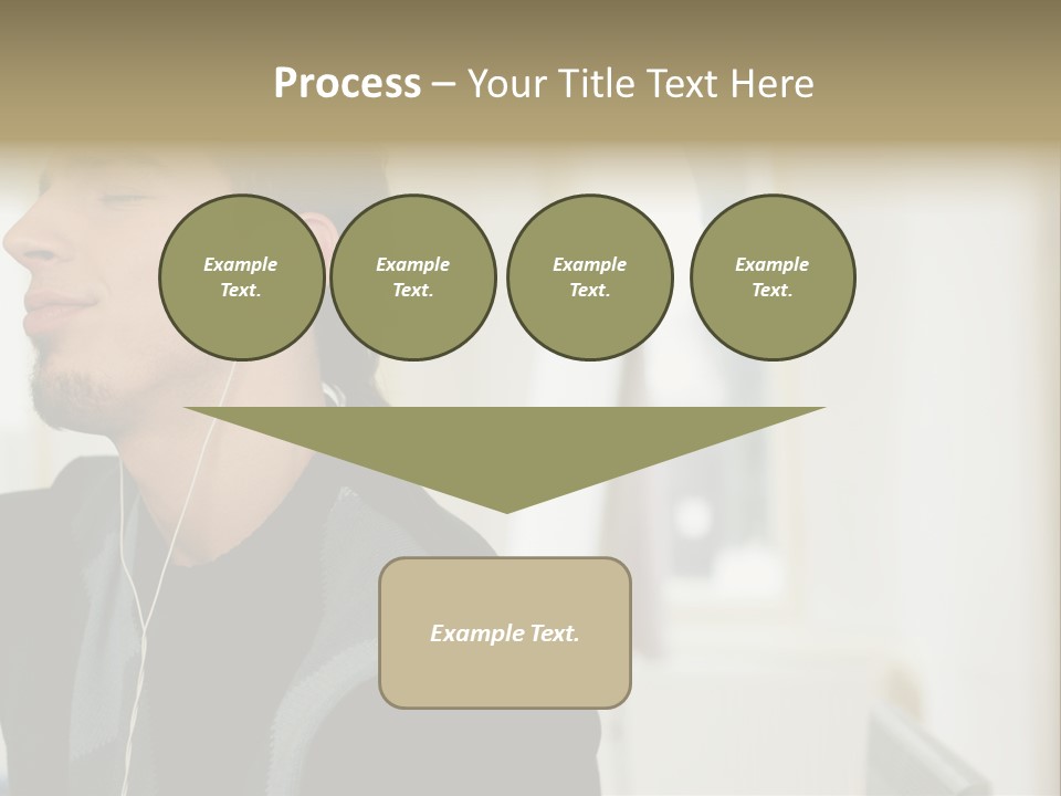 Man Enjoying His Music PowerPoint Template