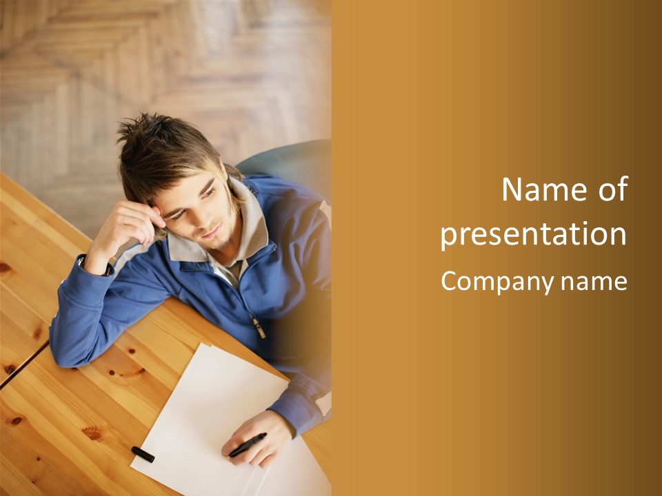 Man Hand  PowerPoint Template