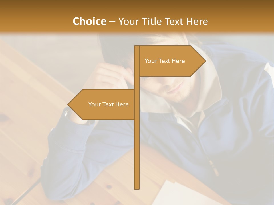 Man Hand  PowerPoint Template