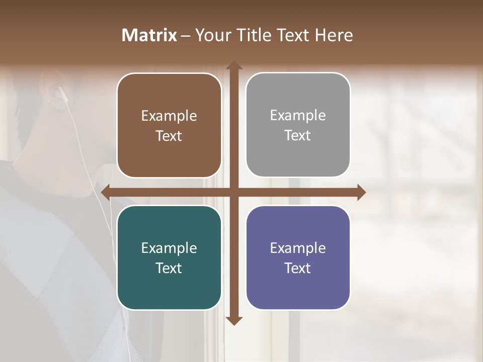 Looking Print Blue PowerPoint Template