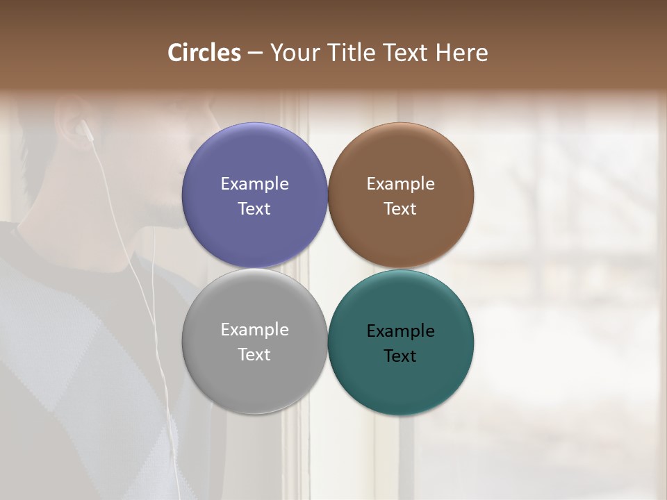 Looking Print Blue PowerPoint Template