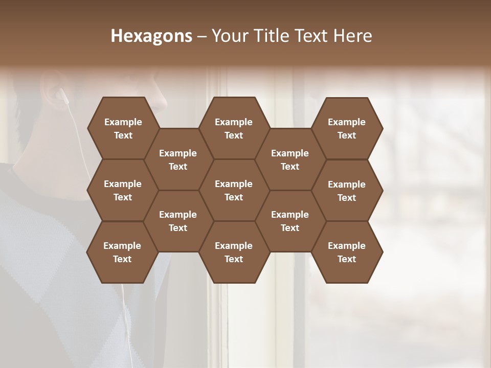 Looking Print Blue PowerPoint Template