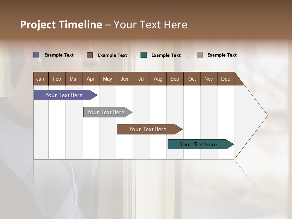 Looking Print Blue PowerPoint Template