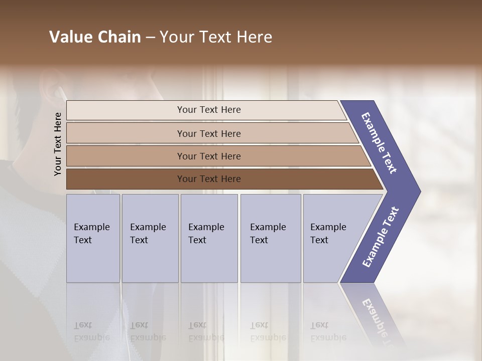 Looking Print Blue PowerPoint Template