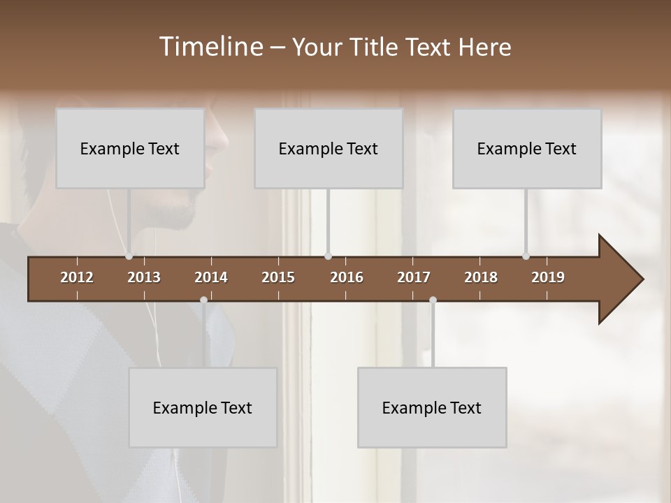 Looking Print Blue PowerPoint Template