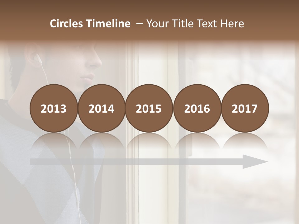 Looking Print Blue PowerPoint Template