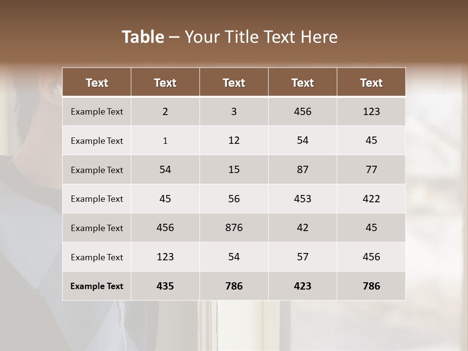 Looking Print Blue PowerPoint Template