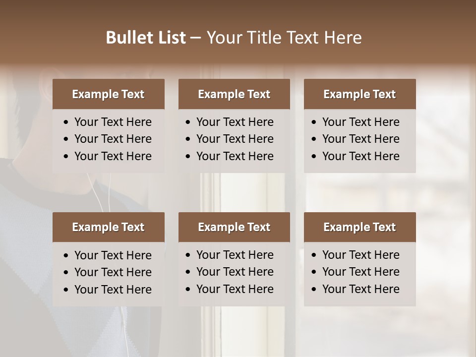 Looking Print Blue PowerPoint Template