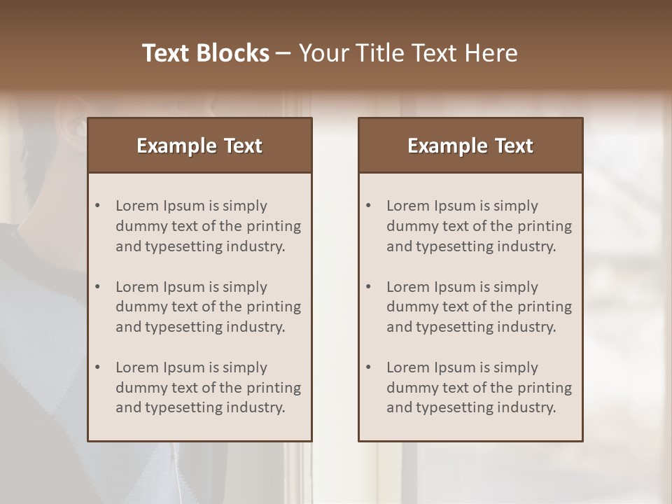 Looking Print Blue PowerPoint Template