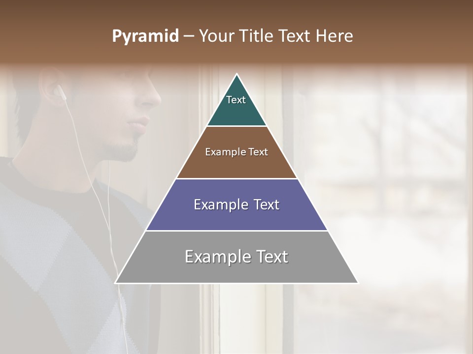 Looking Print Blue PowerPoint Template