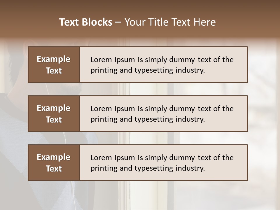 Looking Print Blue PowerPoint Template