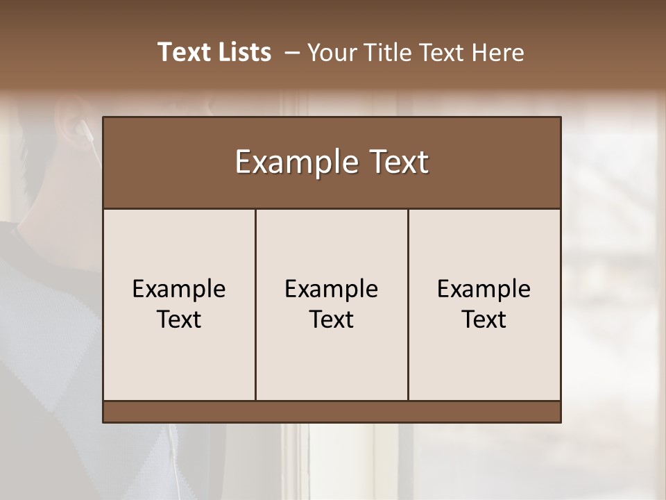 Looking Print Blue PowerPoint Template