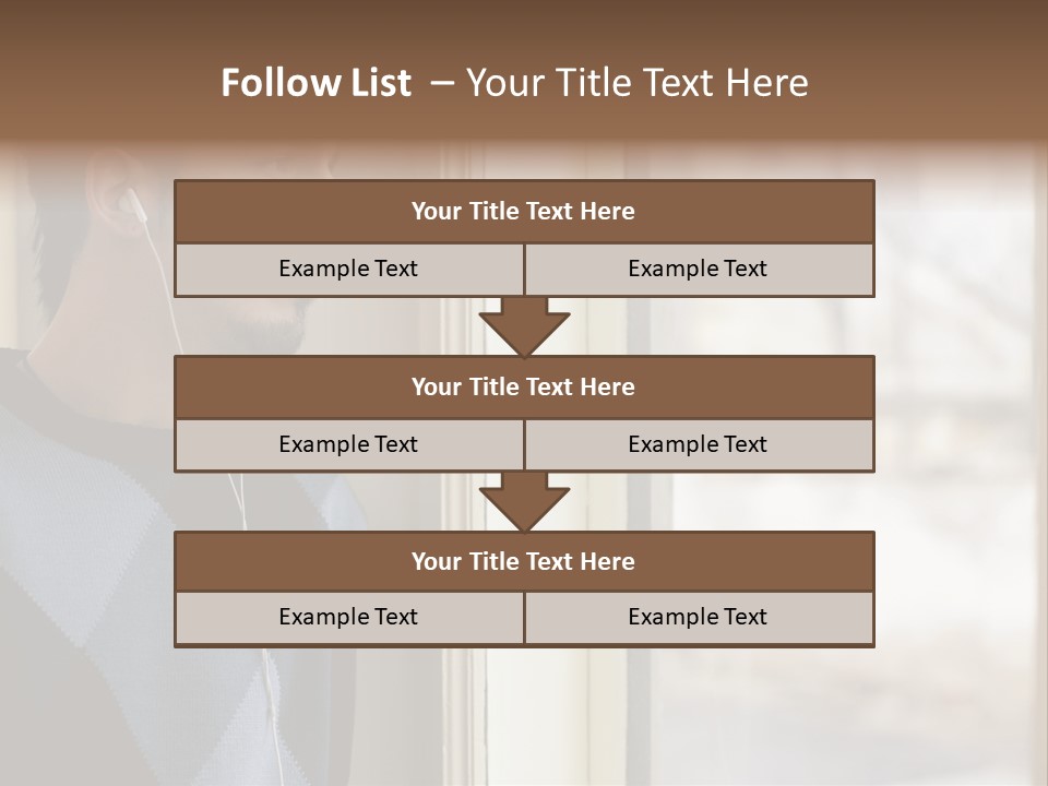 Looking Print Blue PowerPoint Template