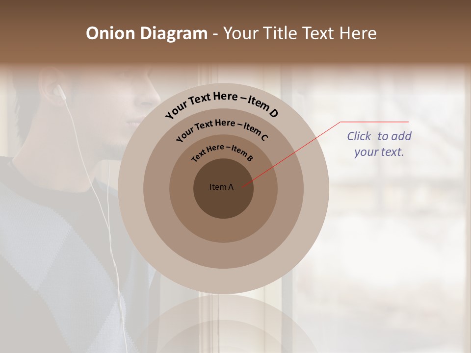 Looking Print Blue PowerPoint Template