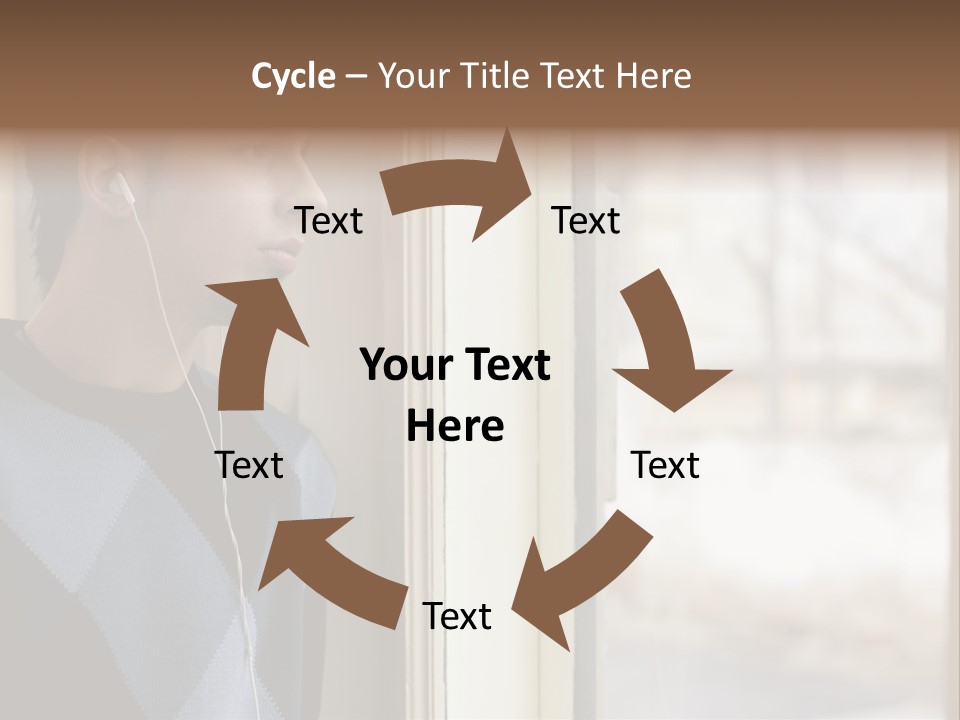 Looking Print Blue PowerPoint Template