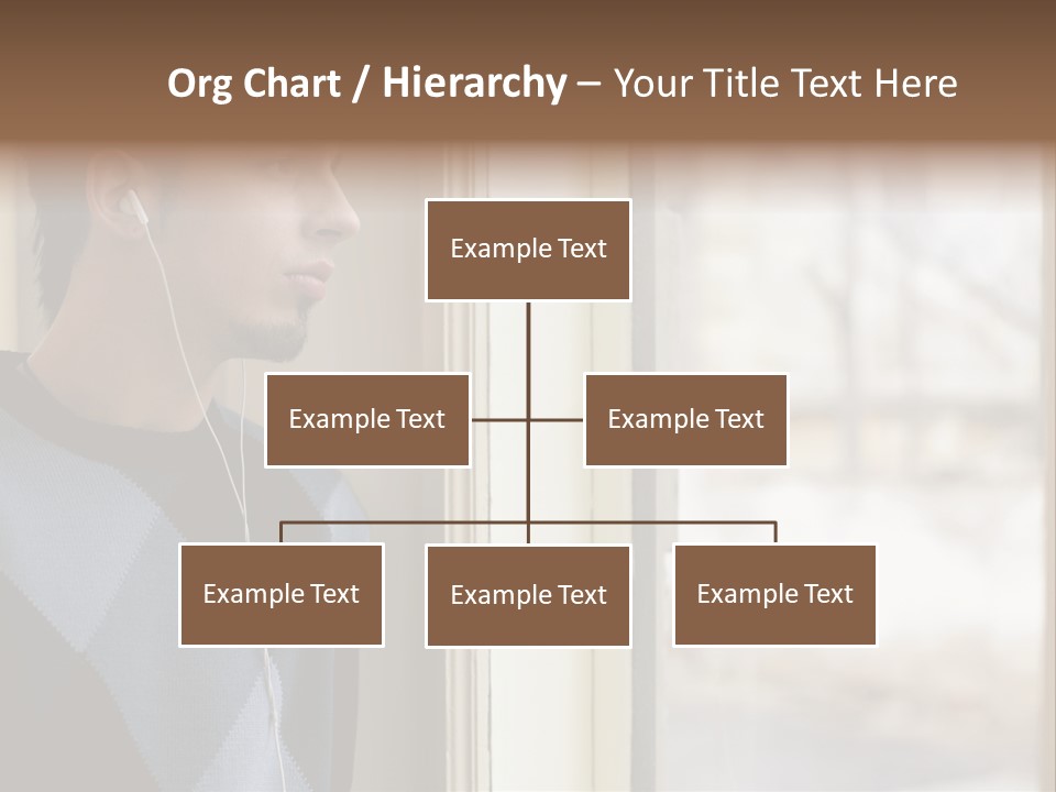 Looking Print Blue PowerPoint Template