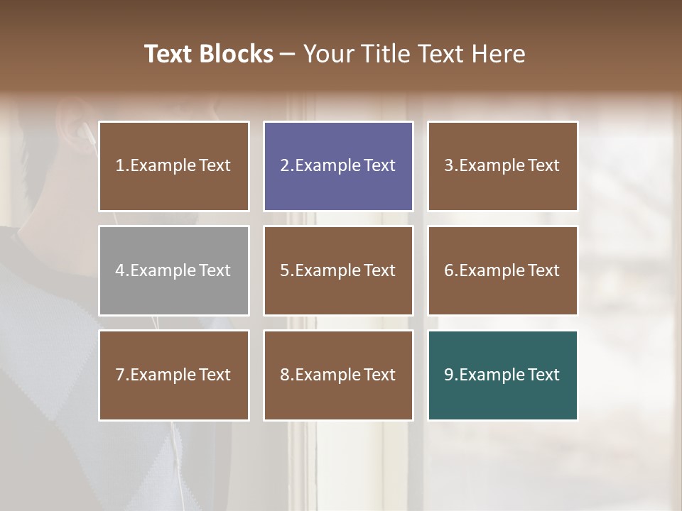 Looking Print Blue PowerPoint Template