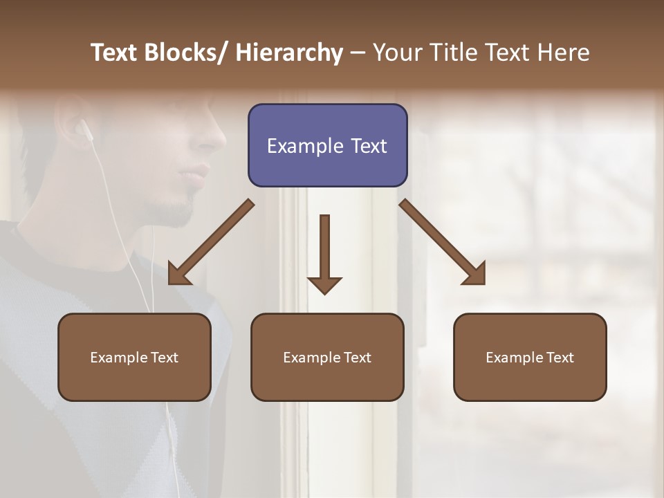 Looking Print Blue PowerPoint Template