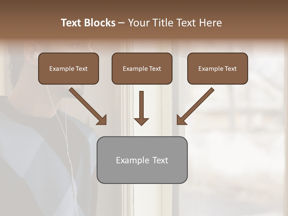 Looking Print Blue PowerPoint Template