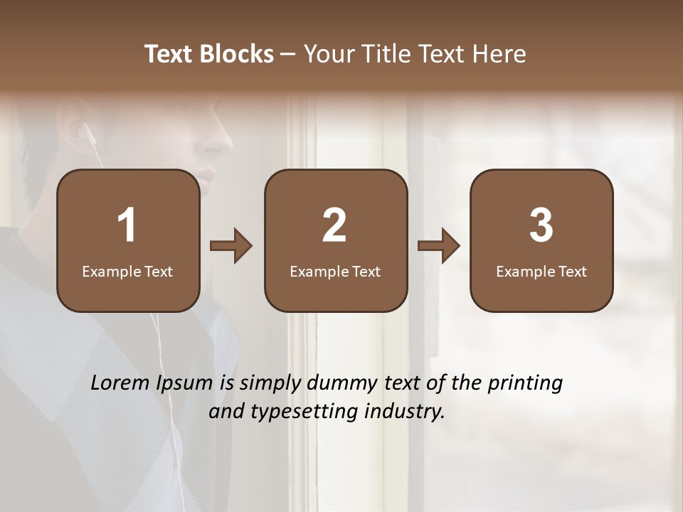 Looking Print Blue PowerPoint Template