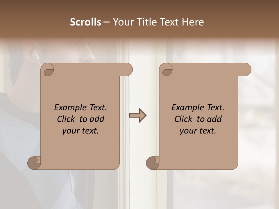 Looking Print Blue PowerPoint Template
