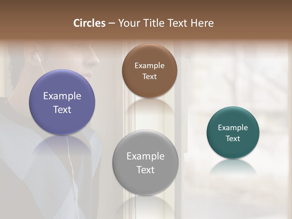 Looking Print Blue PowerPoint Template