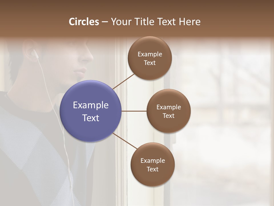 Looking Print Blue PowerPoint Template