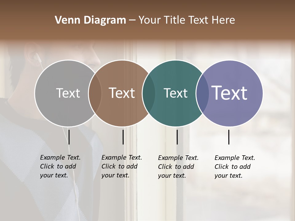 Looking Print Blue PowerPoint Template