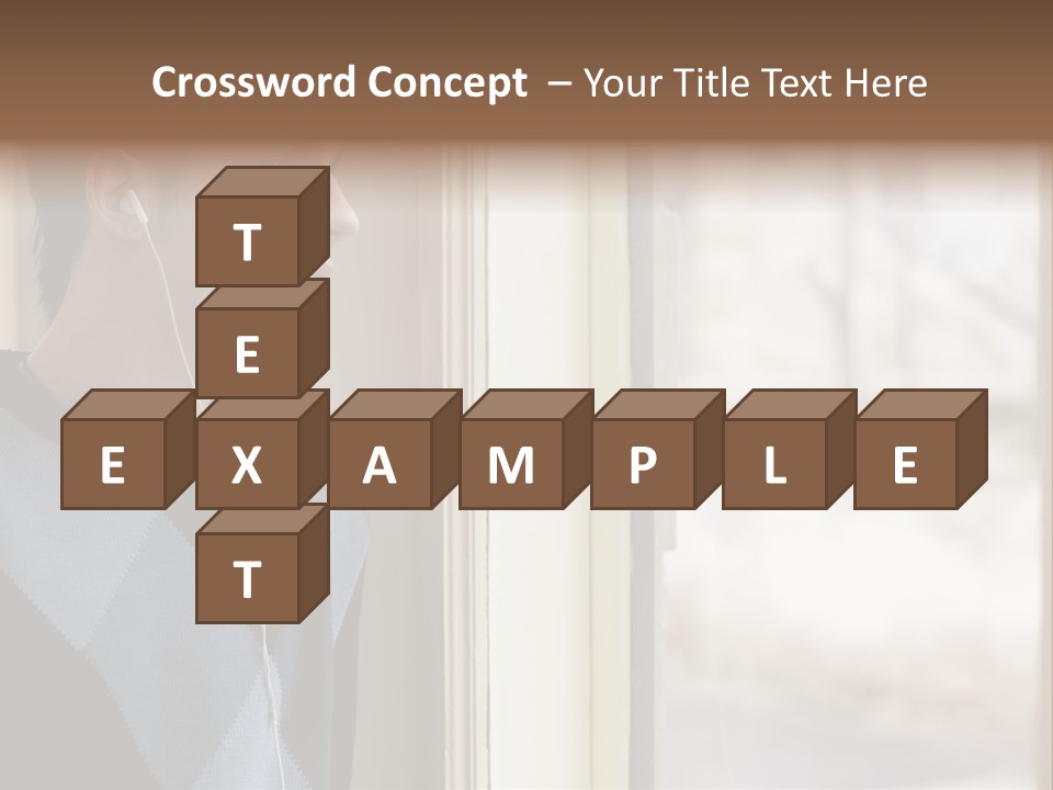 Looking Print Blue PowerPoint Template