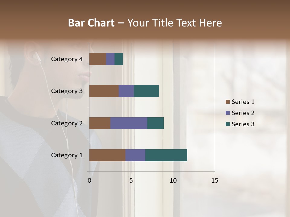 Looking Print Blue PowerPoint Template